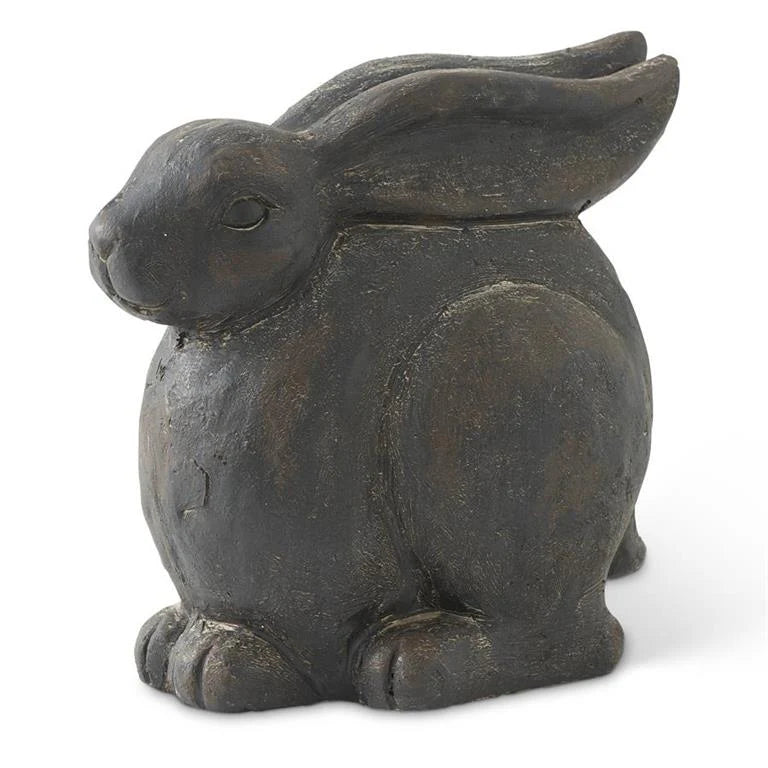 10” Dark Brown Resin Bunny
