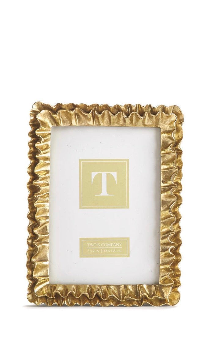 Gold Ruffles Photo Frame