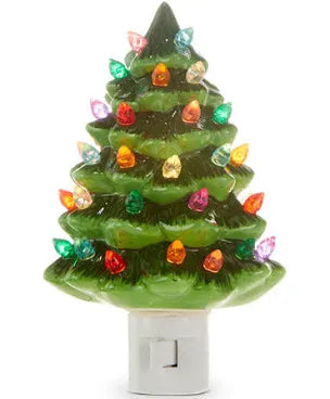 6” Vintage Green Tree Night Light