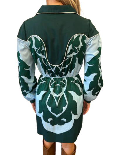 Zelle Dress in Blue Lagoon