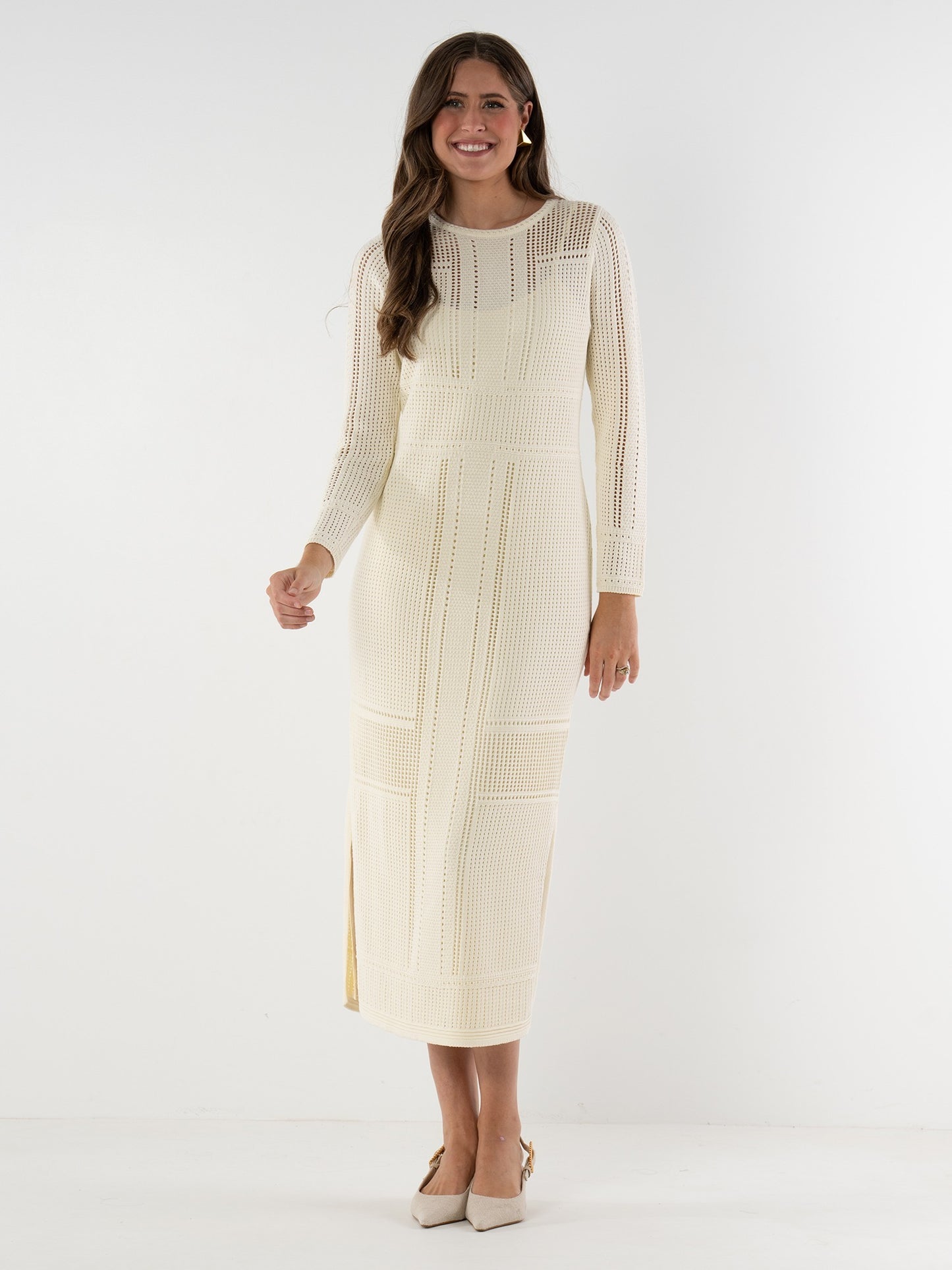 Marbella Knit Dress - Sandshell