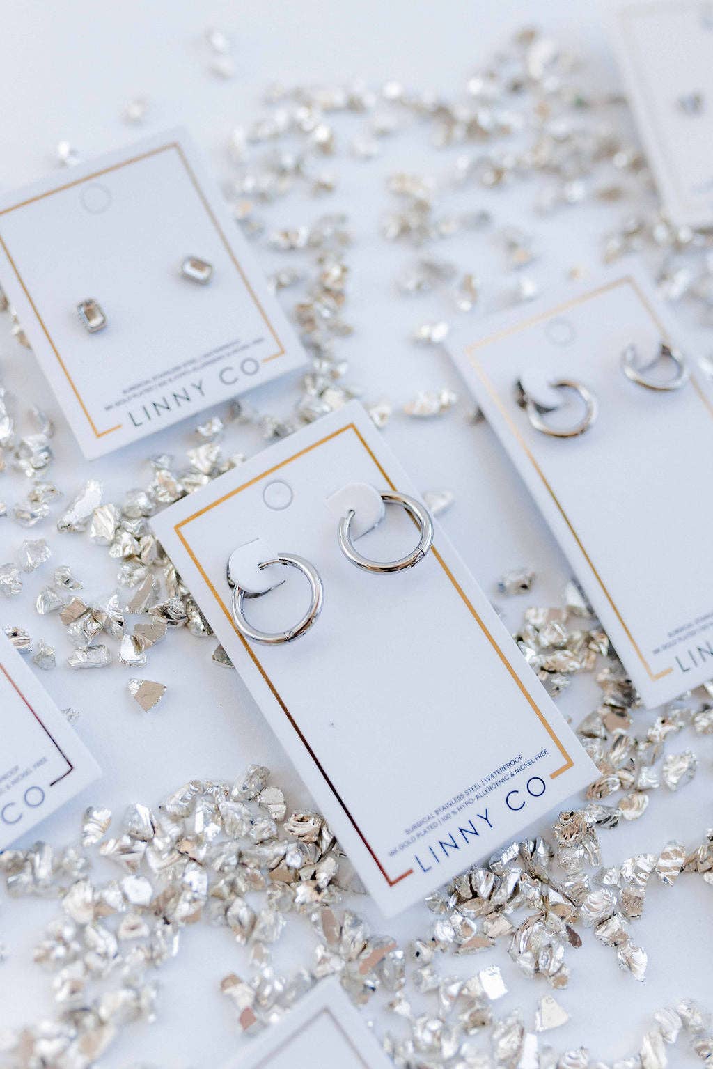 LINNY CO - Huggie Earrings - Scarlett Hoop Silver 14mm