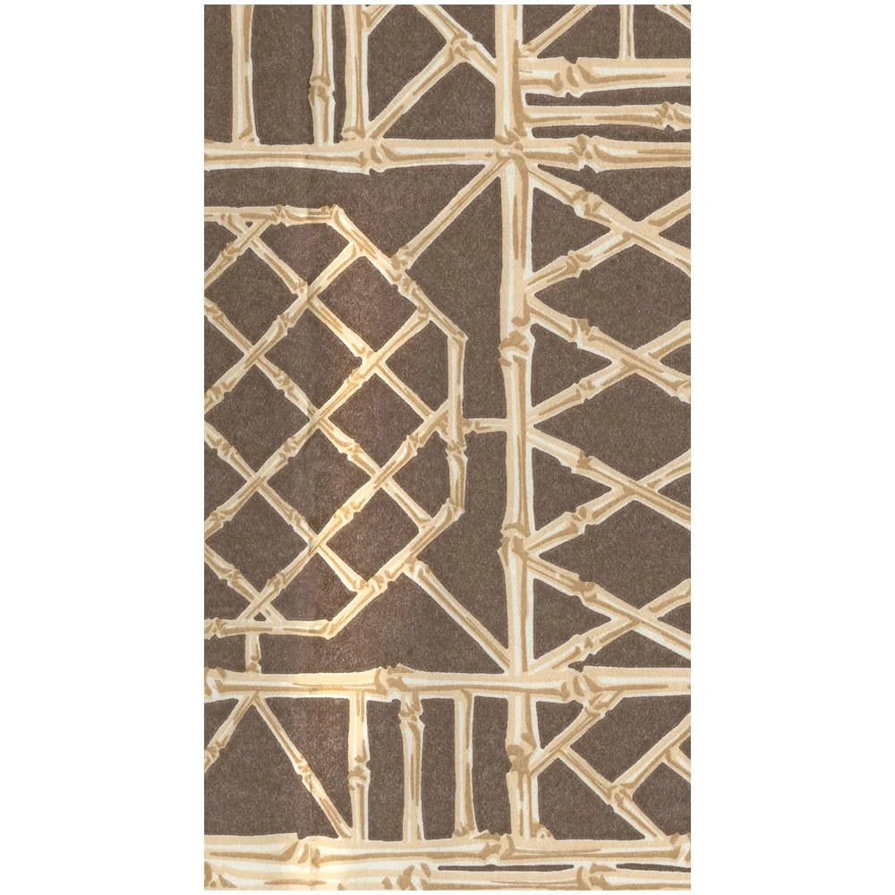 Bamboo Screen Chestnut Paper Linen Guest Towels