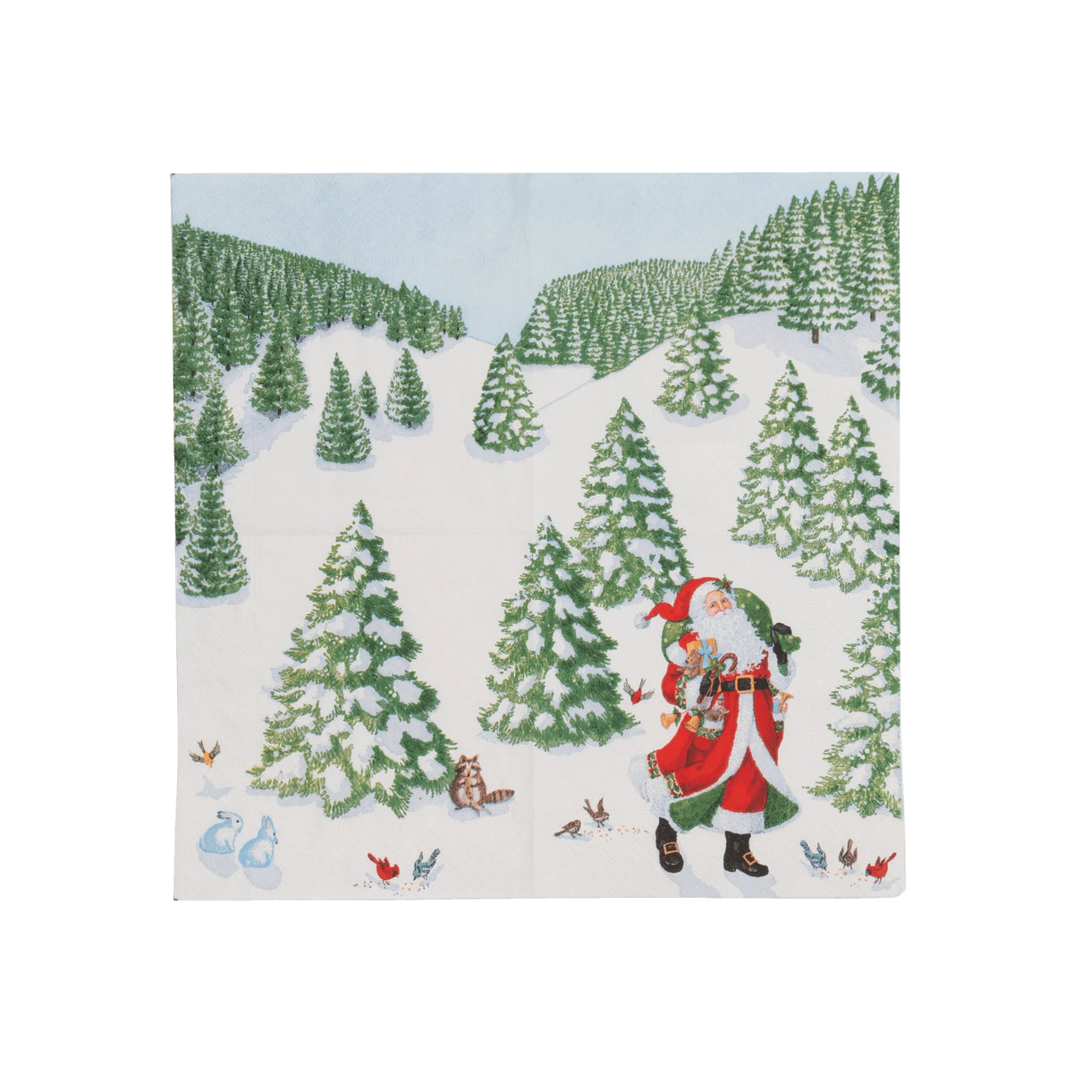 Woodland Santa Cocktail Napkins
