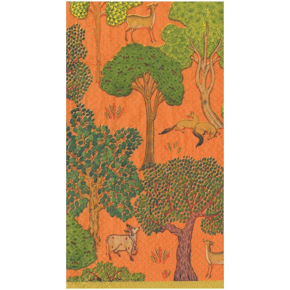 Arcadian Forest Orange Guest Towels