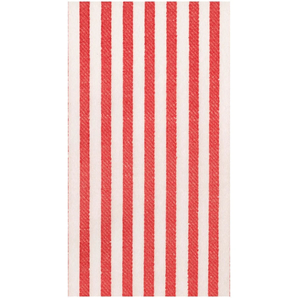 Melograno Stripe Red Paper Linen Guest Towels