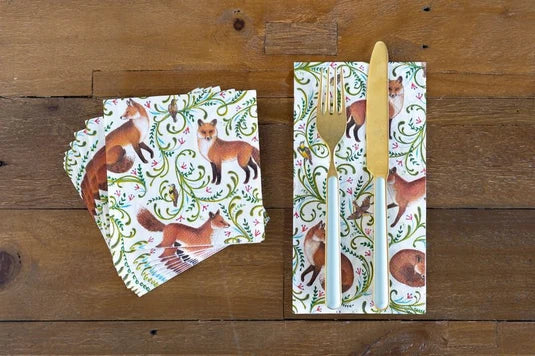 Fanciful Fox Guest Napkin