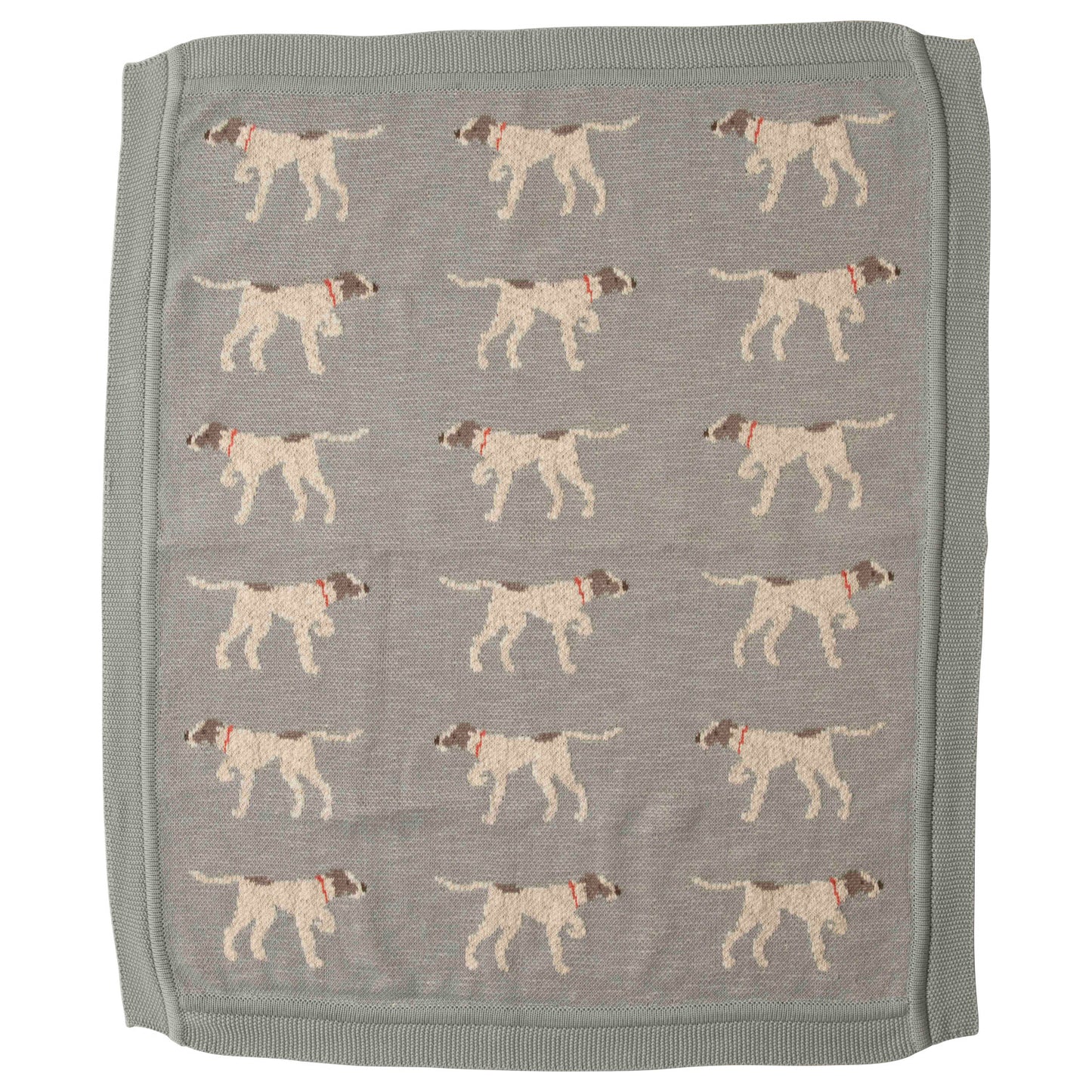 Cotton Knit Baby Blanket-Dog(Multicolor)