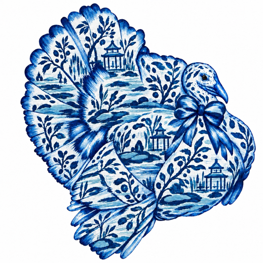 LARGE Designer Chinois Toile Turkey Door Hanger