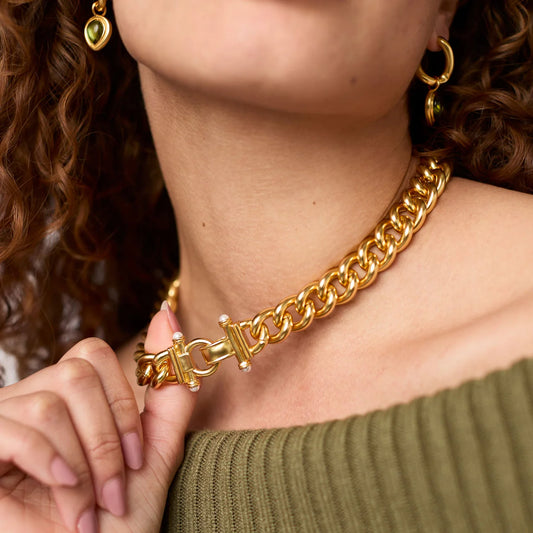 Julie Vos Dolce Demi Link Necklace in Gold