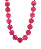 Fuchsia Marble Ball Necklace