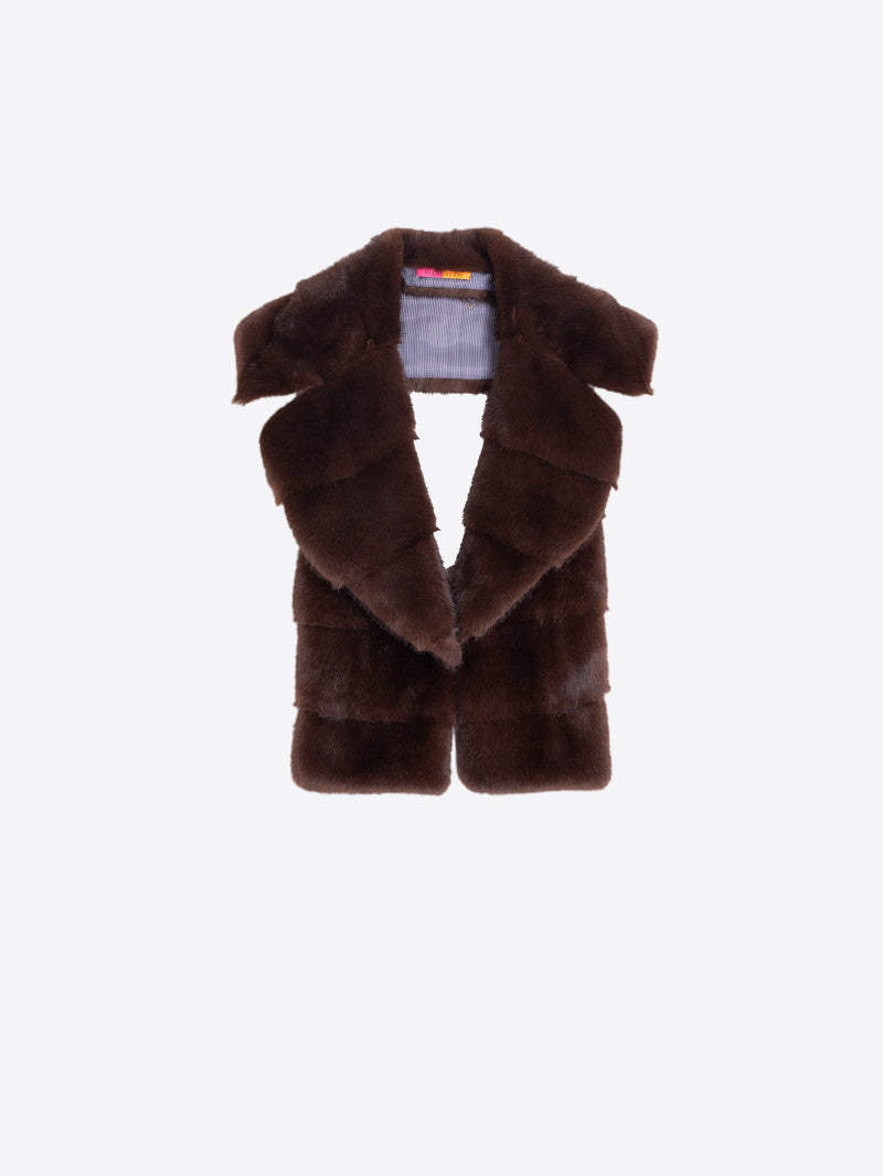 Brown Fur Collar