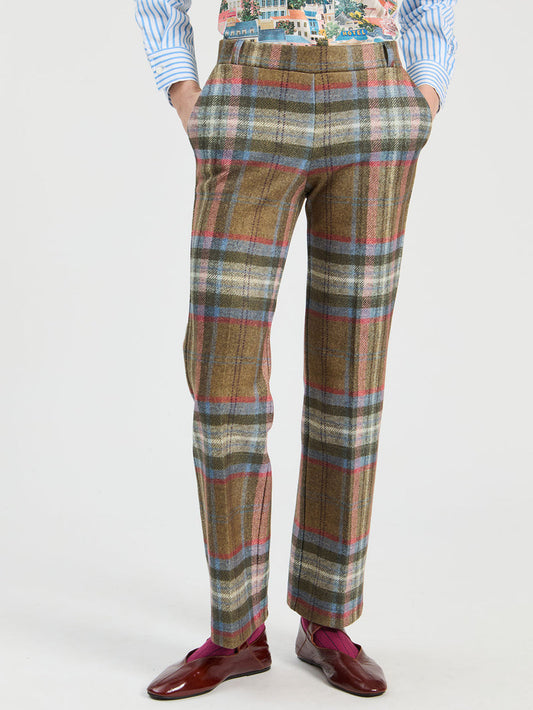 Brown and Blue Trouser