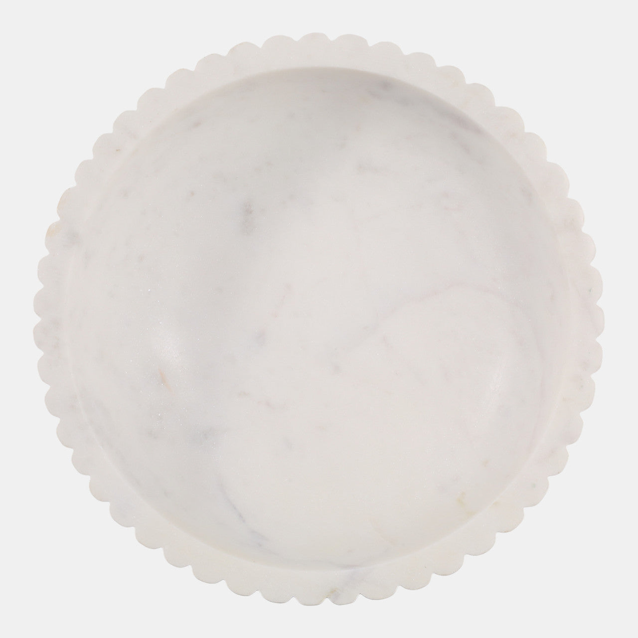 10x8” Marble Ribbed Bowl on Pedestal