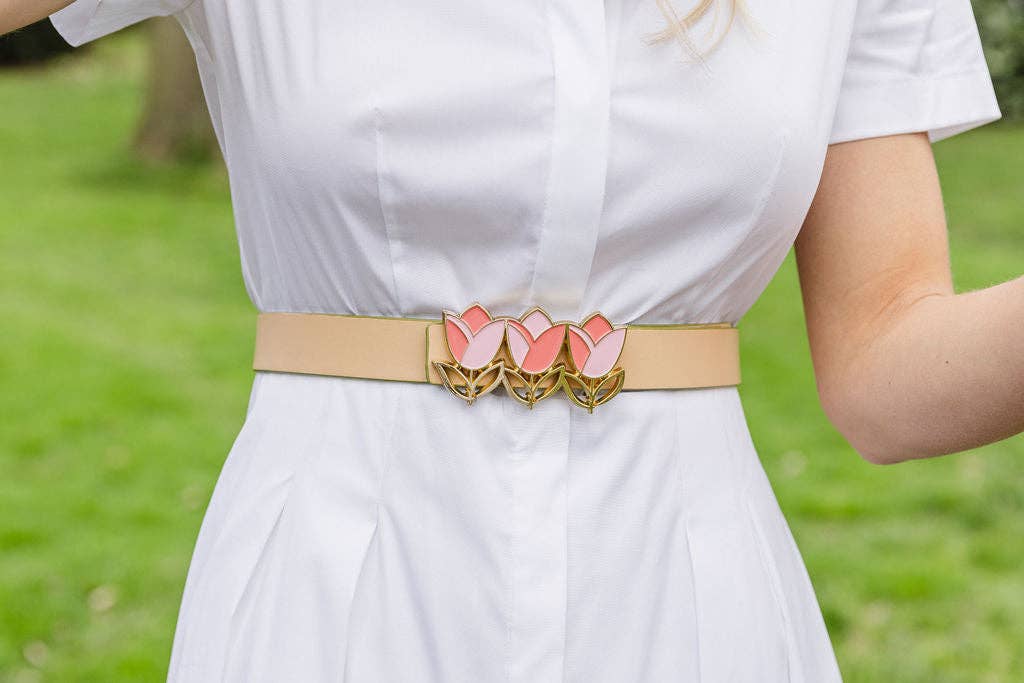Chartreuse-or-Dare & Honey Reversible Leather Belt-Cesoli