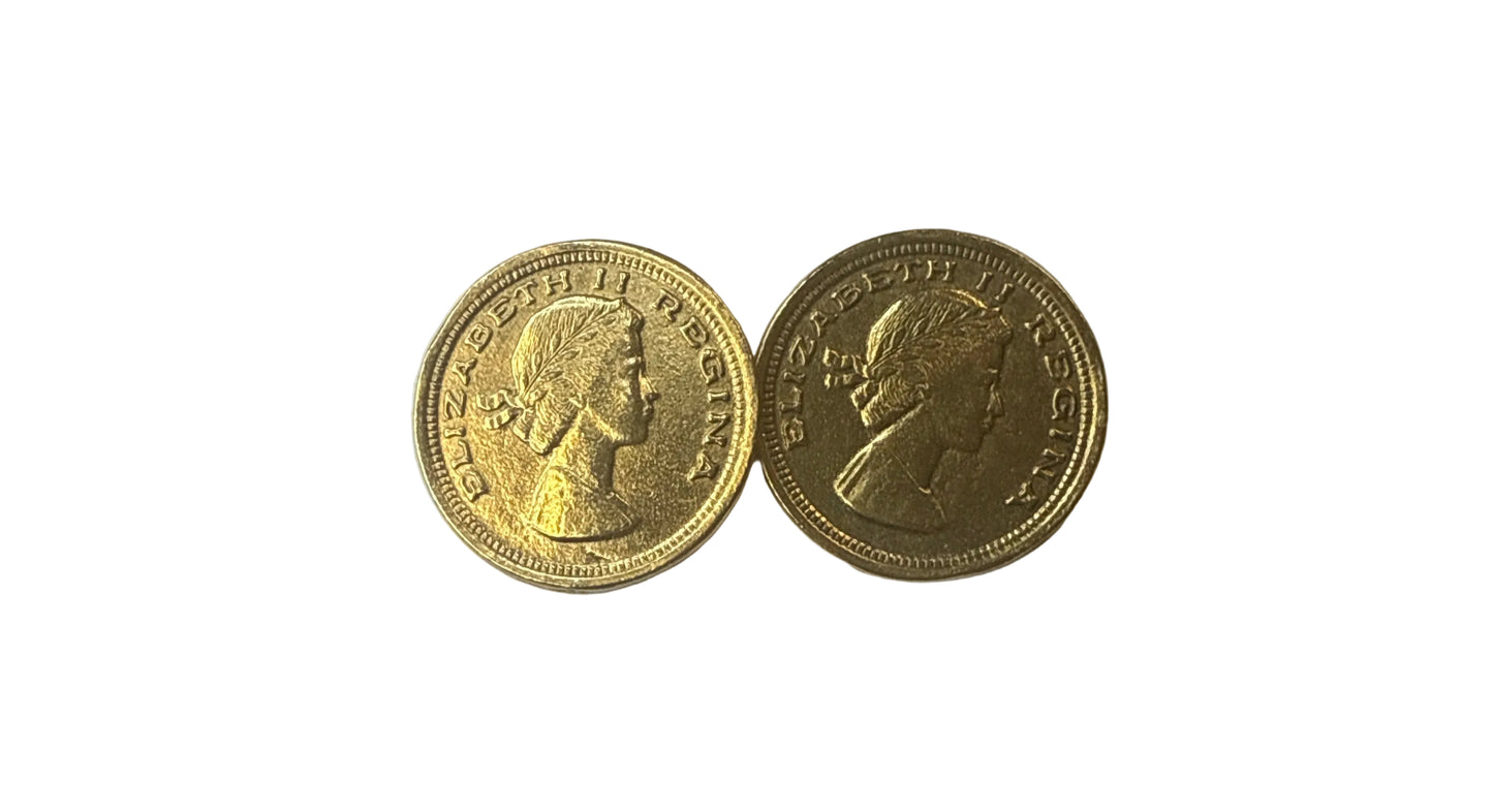 Elizabeth Gold Coin Earrings (2 Sizes)