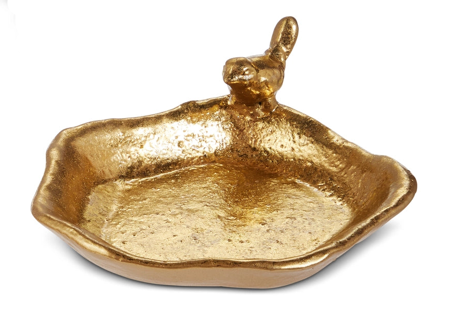 Gold Bee and Bird Trinket Trays