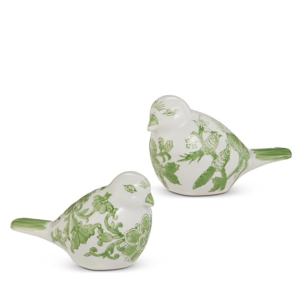 Green and White Bird