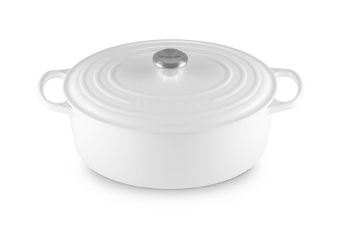 Le Creuset Signature Oval Dutch Oven 8QT Blanc Shiny White