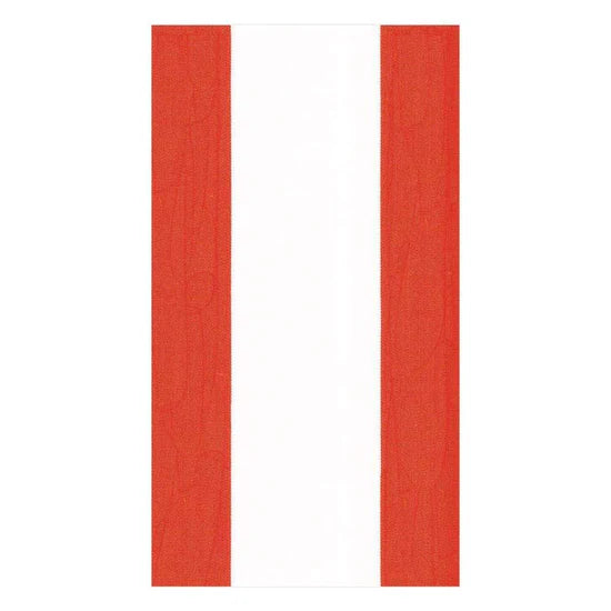 Seasonal Caspari Guest Towels Bandol Stripe Red