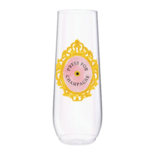 Press For Champagne 9oz Flute Tossware