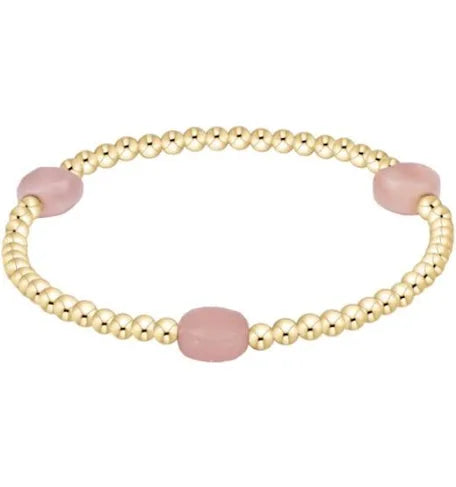 Enewton Admire Small Gem 2MM Gold Pink Opal