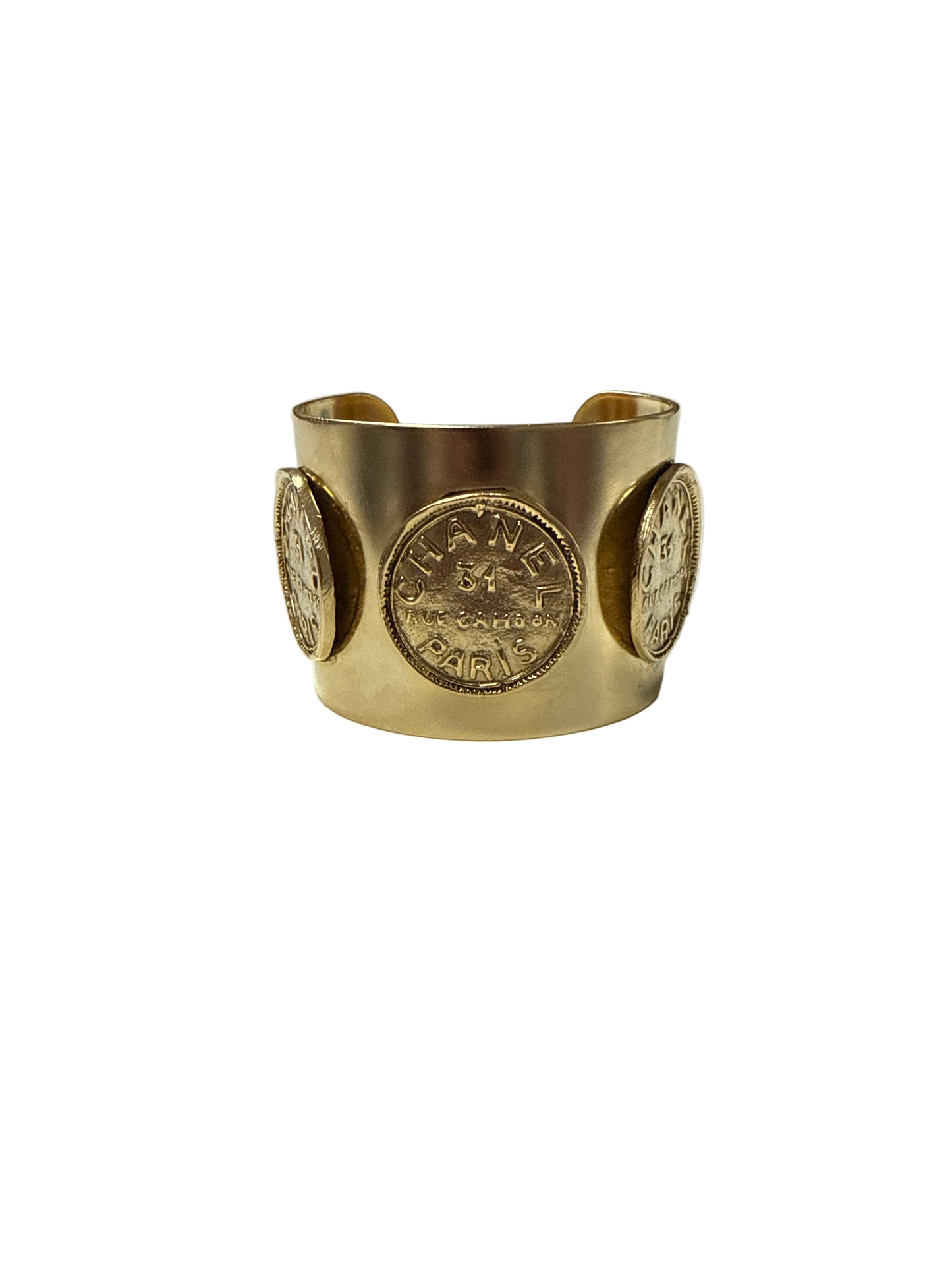 Gold Medallion Cuff (Chanel Inspired)
