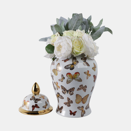 Butterflies Temple Jar(18x9”)