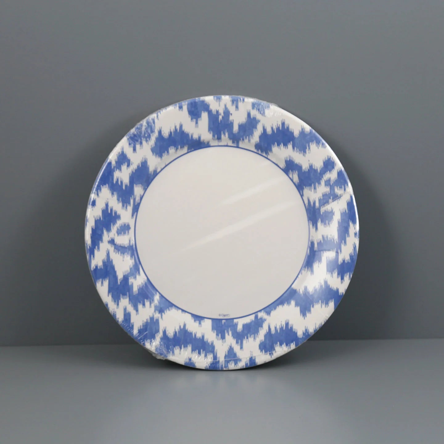 Caspari Dinner Plates Circle-Moire Blue