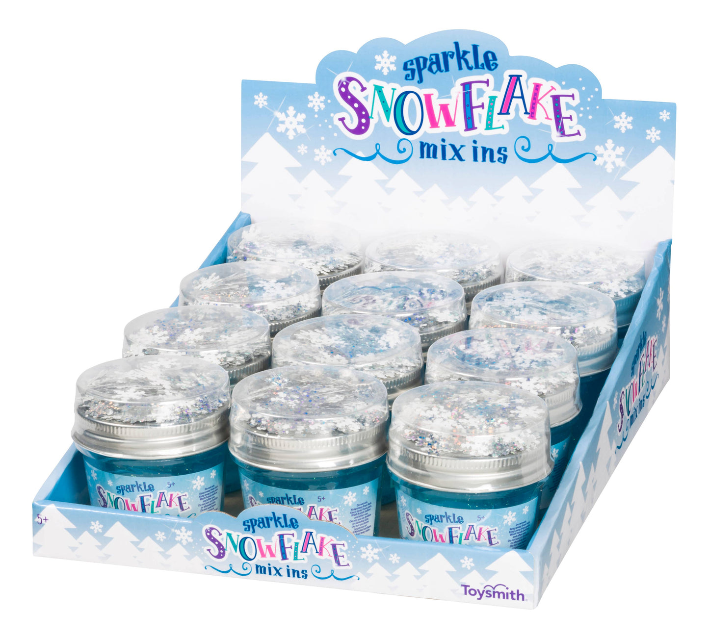Toysmith - Snowflake Mix Ins Slime/Confetti Kit, Holiday, Christmas