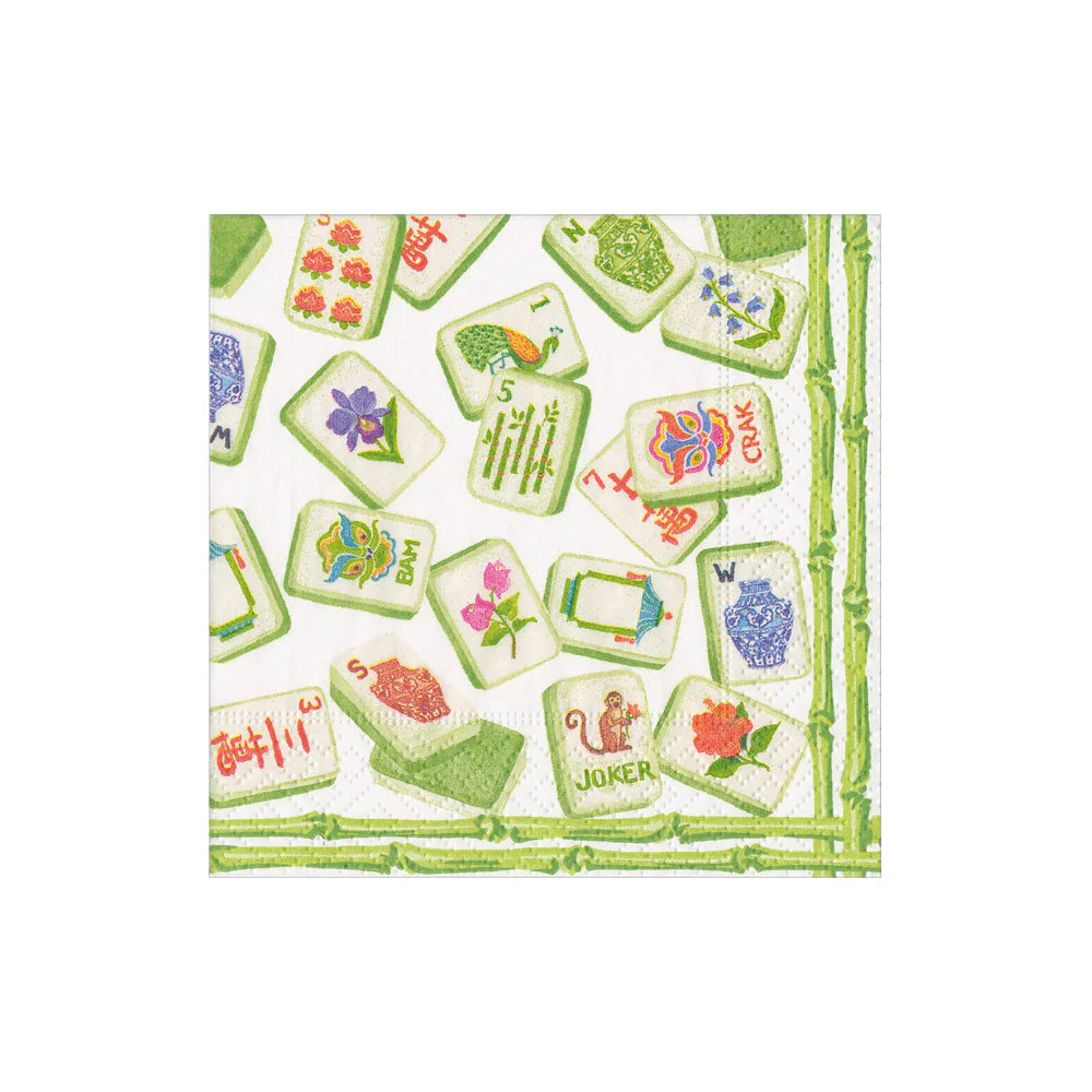 Caspari Cocktail Napkin/ Mahjong