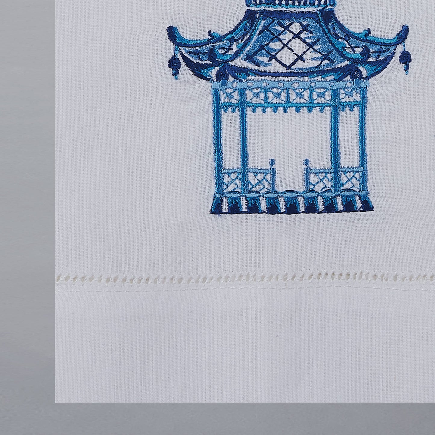 Chinoiseries Pagoda Embroidered Guest Towel