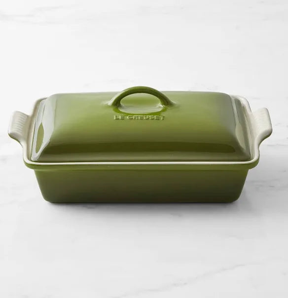 Le Creuset Heritage Rectangular Casserole Dish with Lid Olive