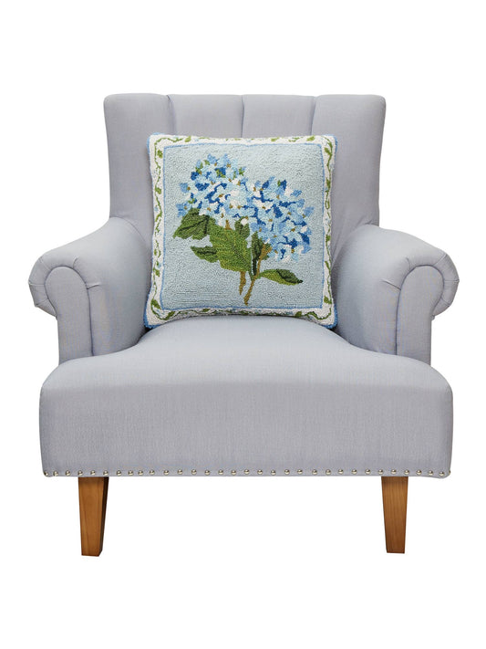 Peking Handicraft - Blue Hydrangea Hook Pillow - Sally Eckman Roberts