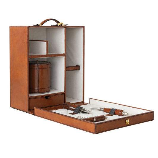 Leather Travel Bar Trunk