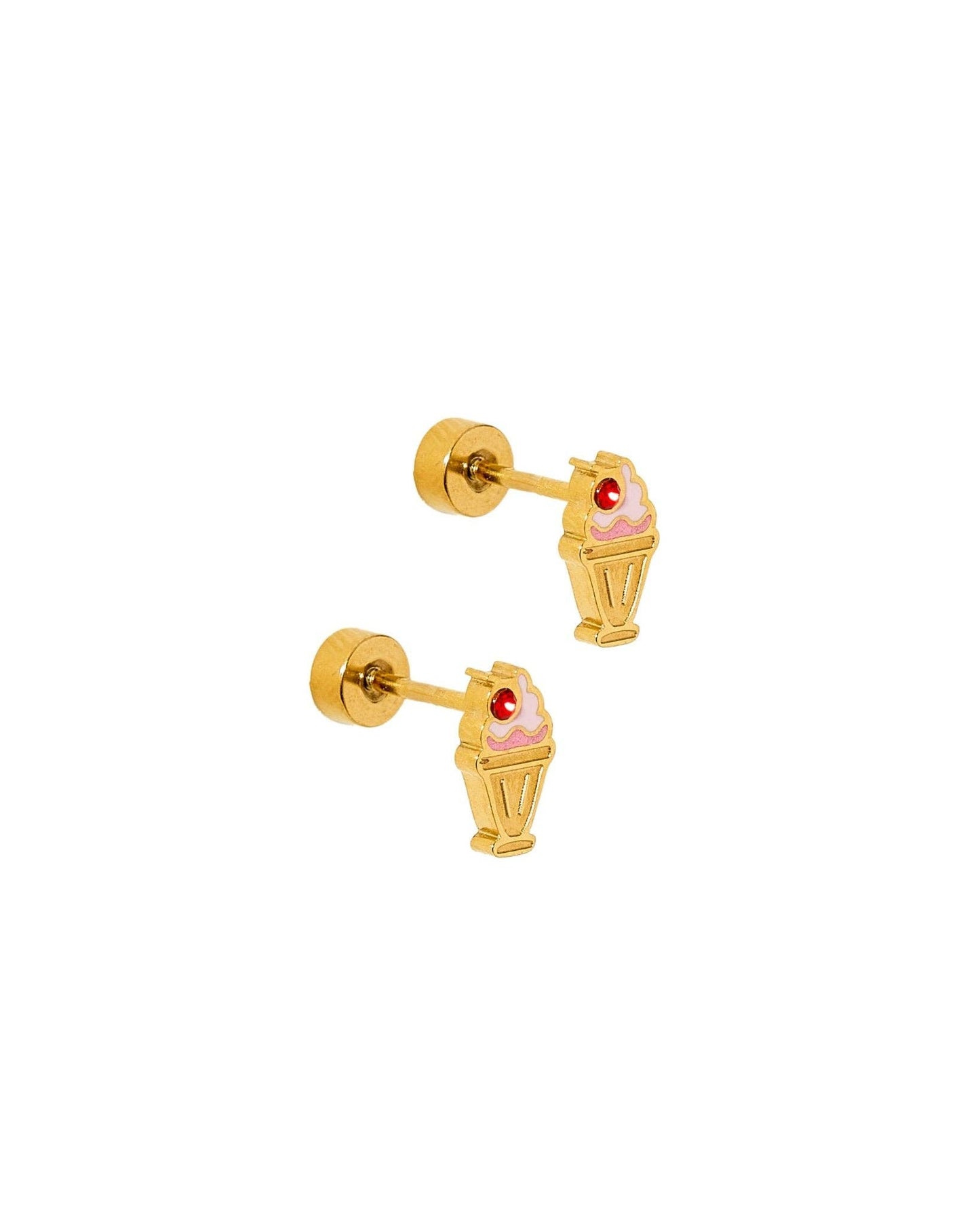 LINNY CO - Screwback Stud Earrings - Milkshake