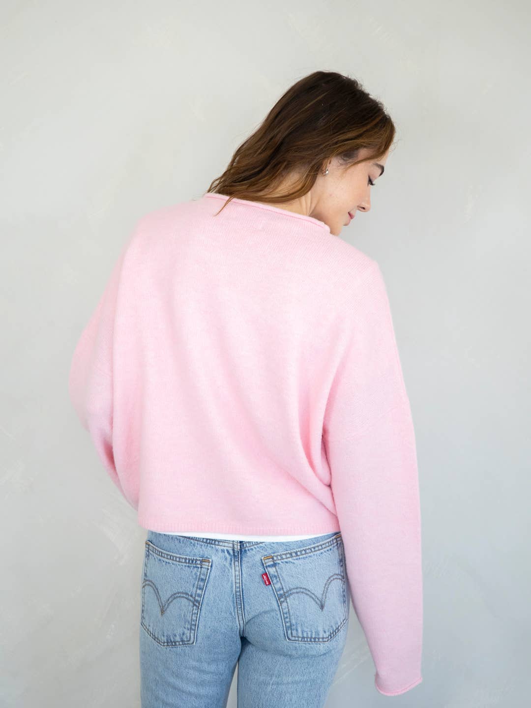 Baby Pink Piper Cardigan sweater : Baby Pink / Large