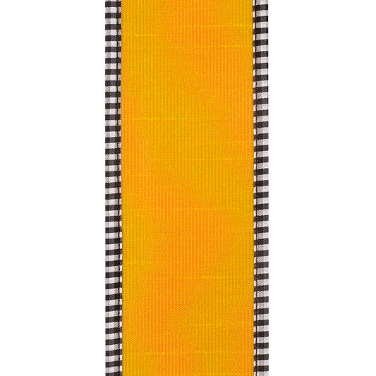 Mustard Dupioni Check Ribbon Roll