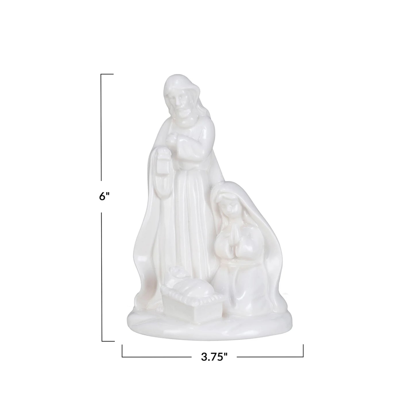 Stoneware Holy Family Figure (White) Nativity