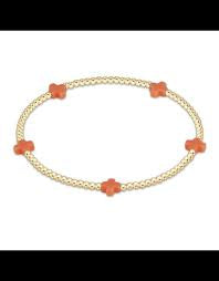 Egirl Signature Cross Small 2MM Gold & Coral