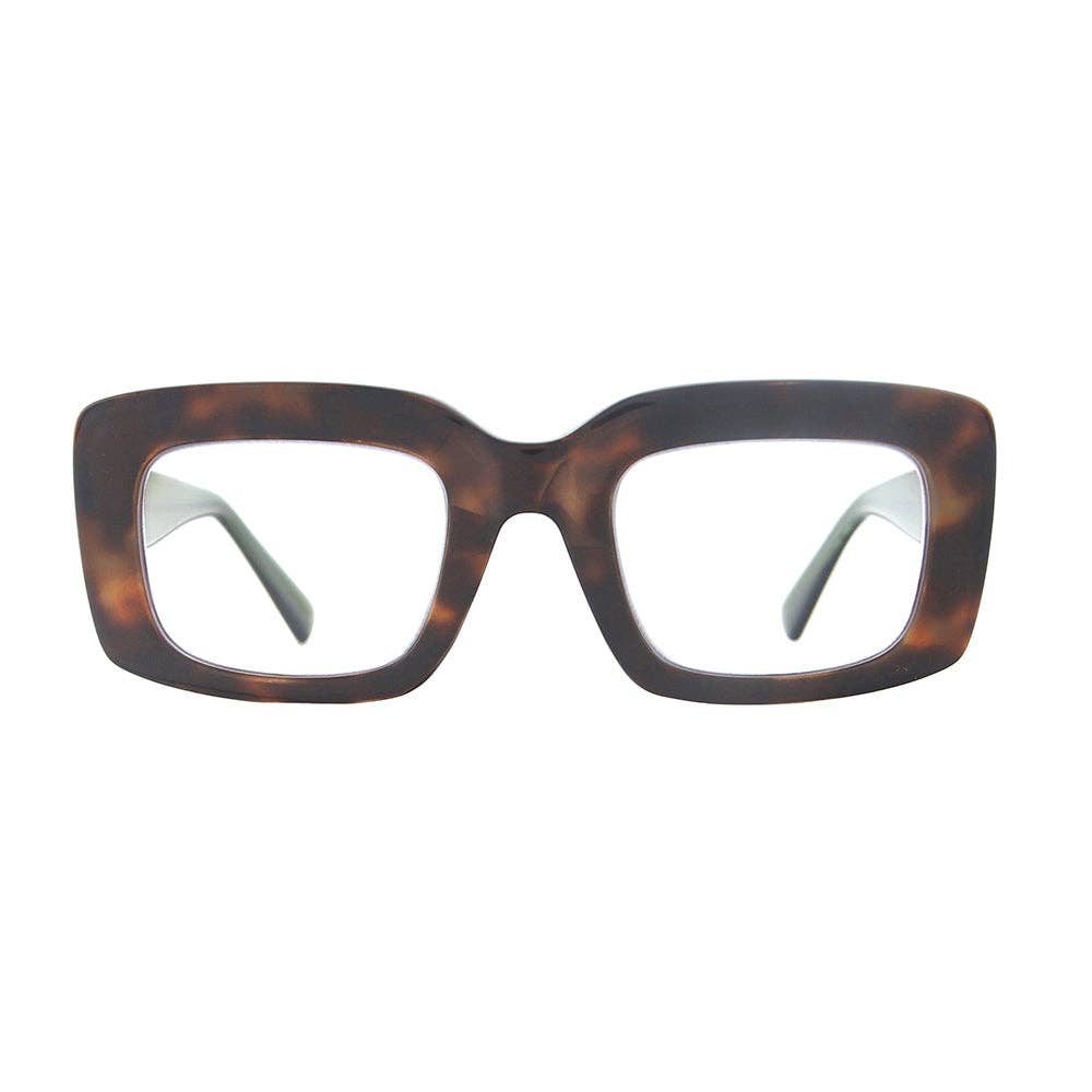 MARGO | Tortoise / Green | Blue Light Blocking: 2.00