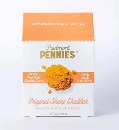 Piedmont Pennies Baked Biscuit Bites (Original Sharp Cheddar)