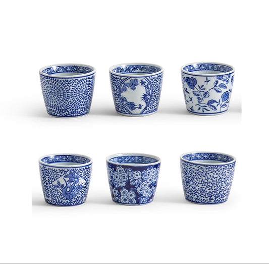 Canton Blue& White Cachepot (6 Designs)