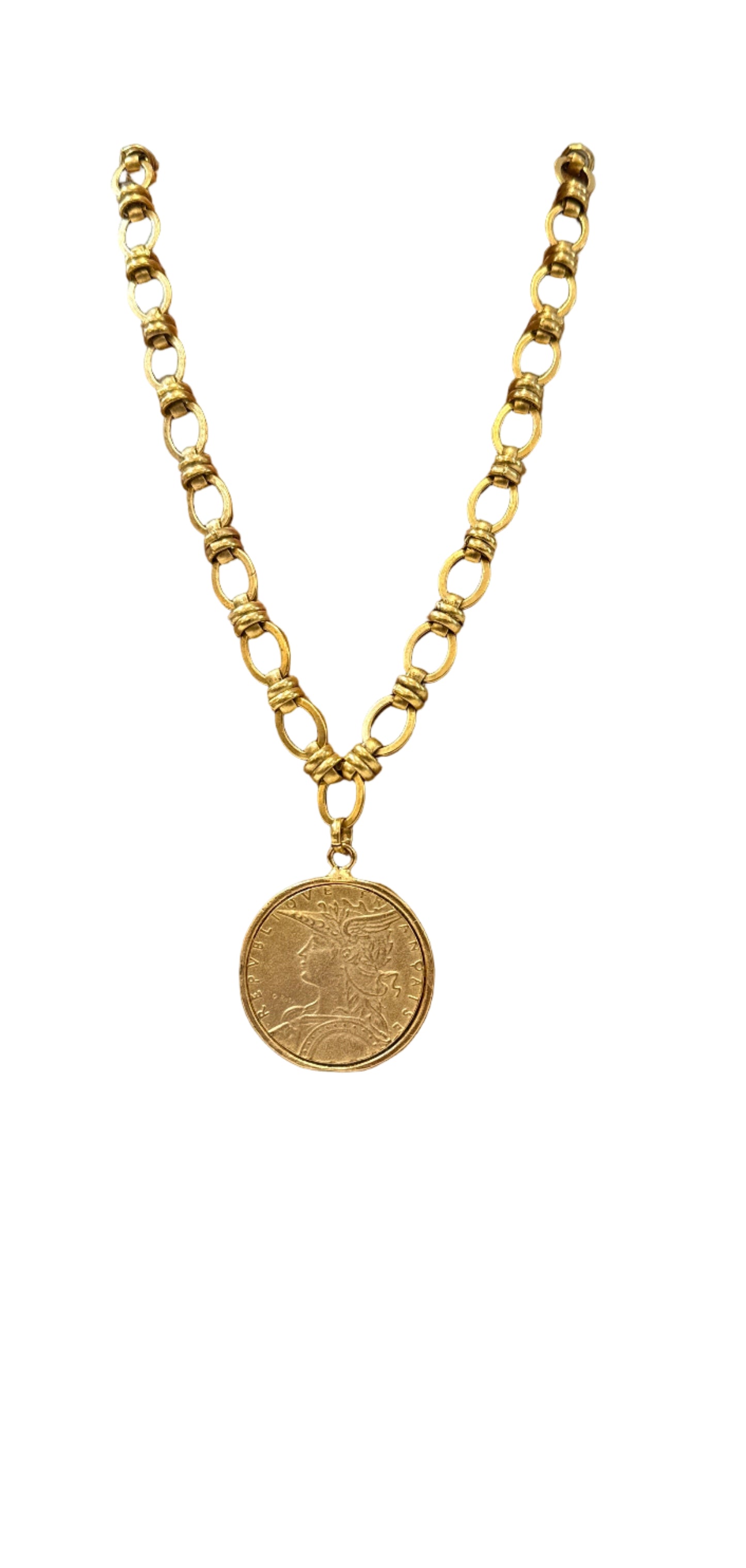 Greek Gold Coin Necklace
