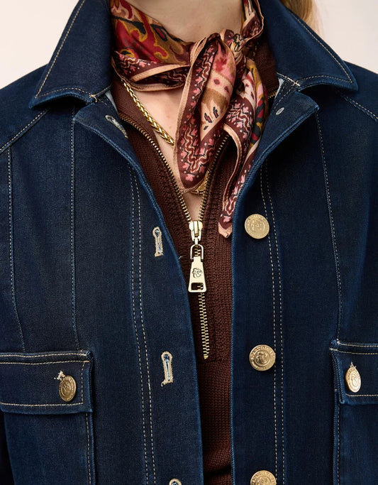 Fallon Denim Jacket in Dark Bayou Wash