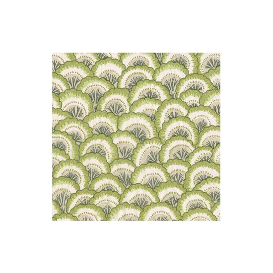Caspari Cocktail Napkin/ Pontchartrain Scallop Green