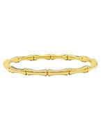Gold Bamboo Hinged Bangle