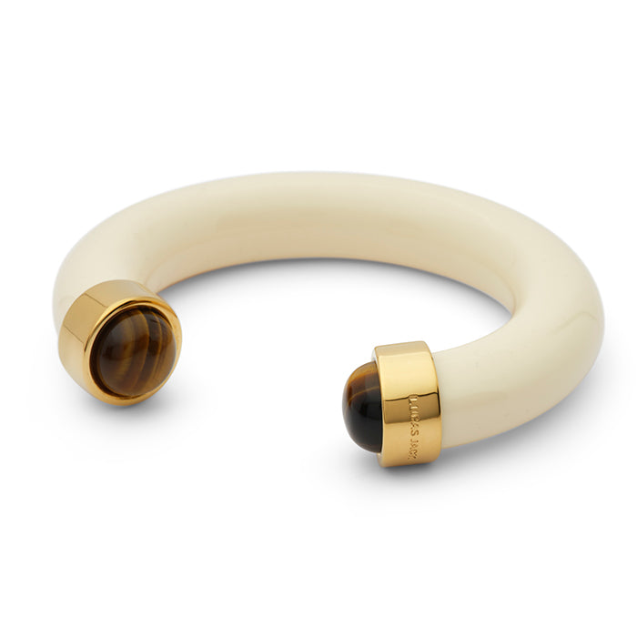 Ivory Resin Tiger Eye Bangle