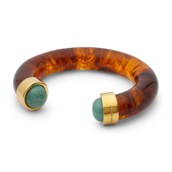 Tortoise Shell Amazonite Bangle