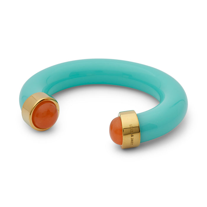 Turquoise Resin-Orange Quartz Bangle